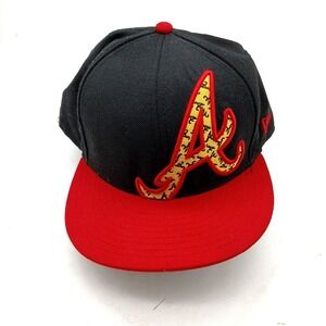 New Era Atlanta Braves‎ Authentic Fitted Hat Size 8 Official MLB Cap Designer A